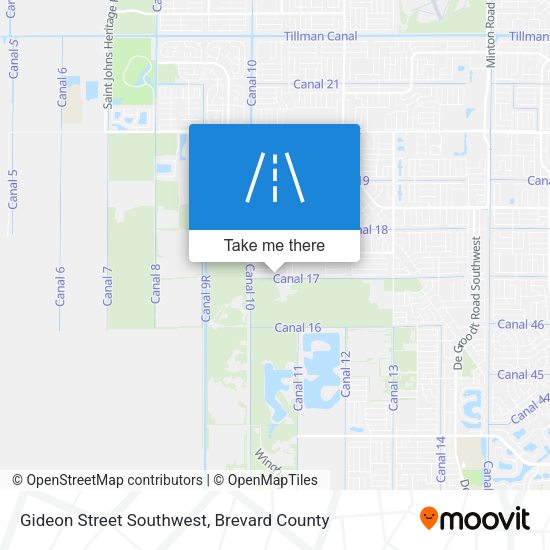 Gideon Street Southwest map