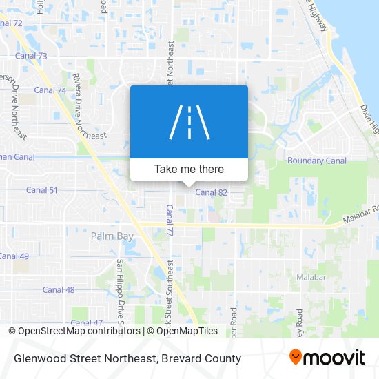 Mapa de Glenwood Street Northeast