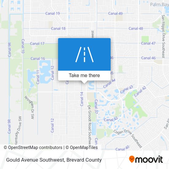 Gould Avenue Southwest map
