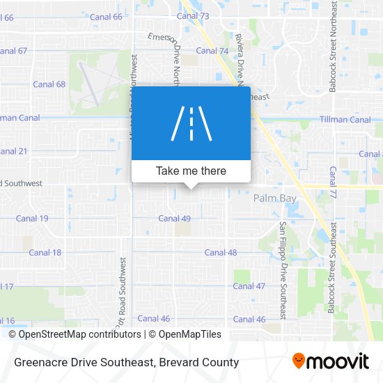 Mapa de Greenacre Drive Southeast