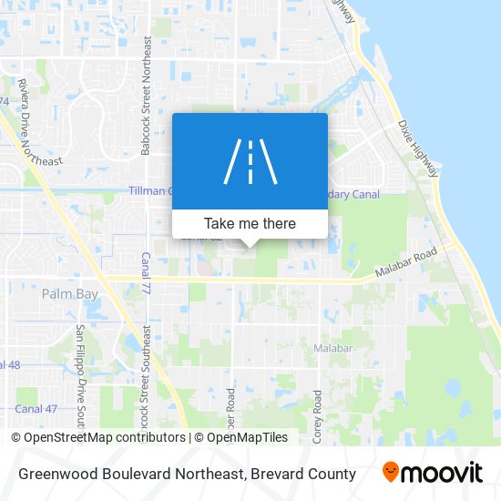 Greenwood Boulevard Northeast map