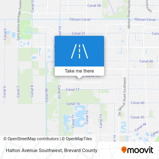 Halton Avenue Southwest map