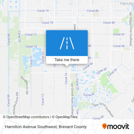 Hamilton Avenue Southwest map