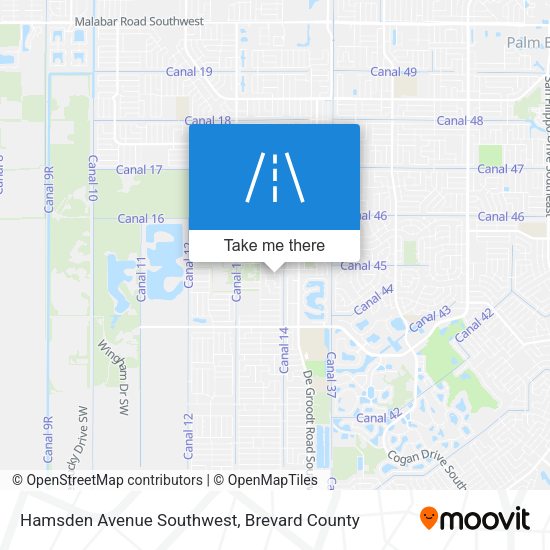 Hamsden Avenue Southwest map