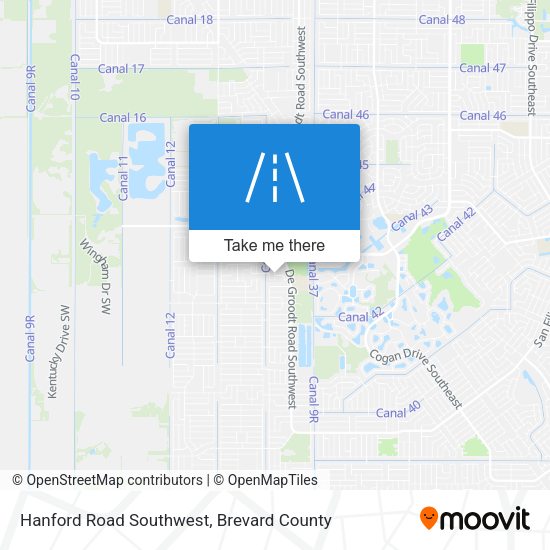 Mapa de Hanford Road Southwest