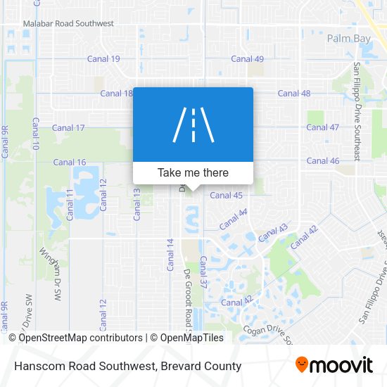 Hanscom Road Southwest map