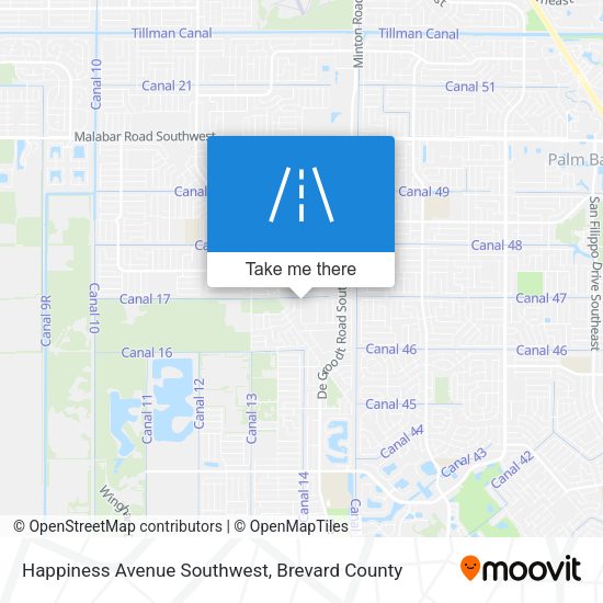 Happiness Avenue Southwest map