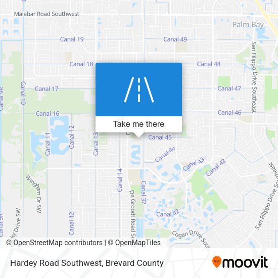 Hardey Road Southwest map