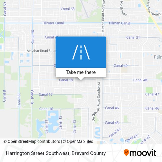 Mapa de Harrington Street Southwest