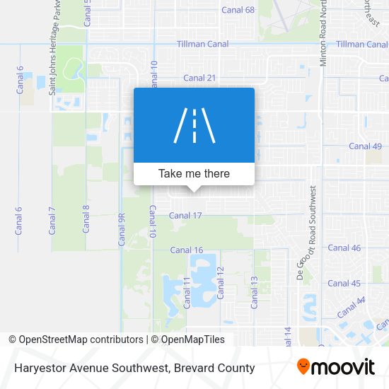 Haryestor Avenue Southwest map