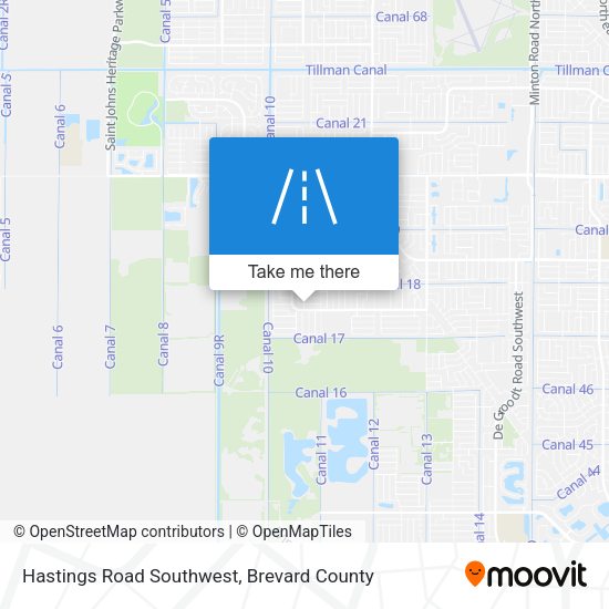 Hastings Road Southwest map