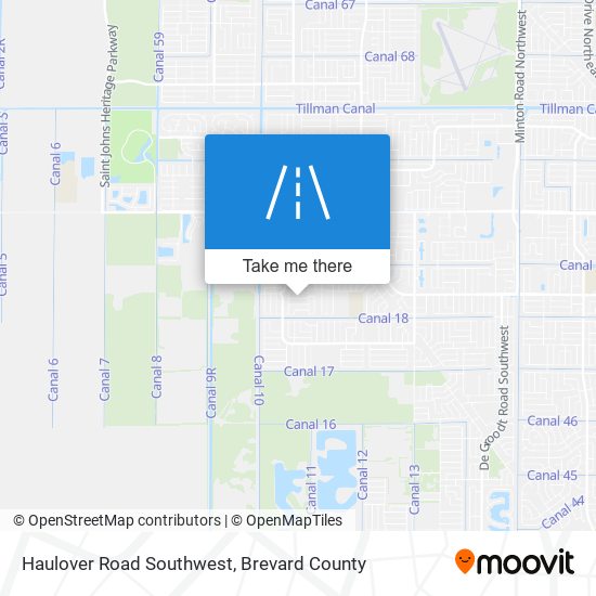 Mapa de Haulover Road Southwest