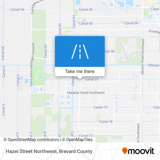 Hazel Street Northwest map