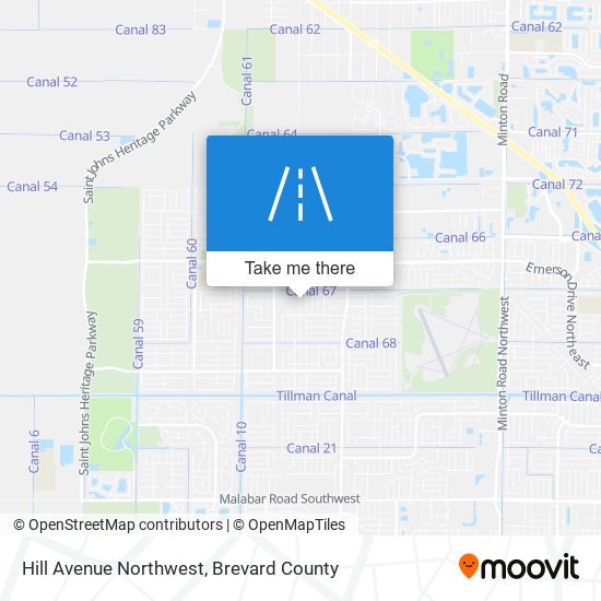 Hill Avenue Northwest map