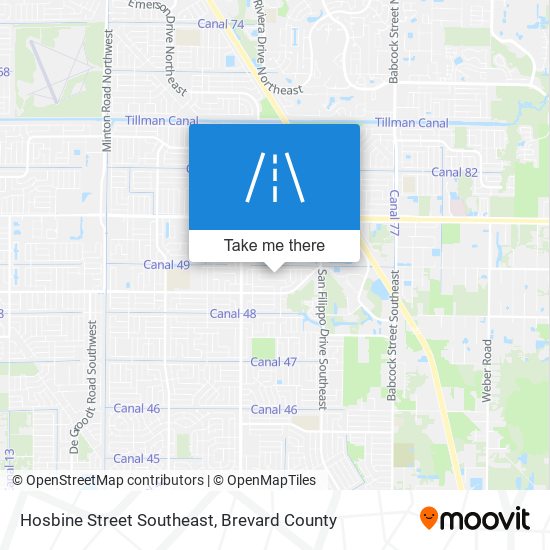 Hosbine Street Southeast map