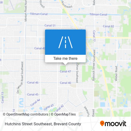 Mapa de Hutchins Street Southeast