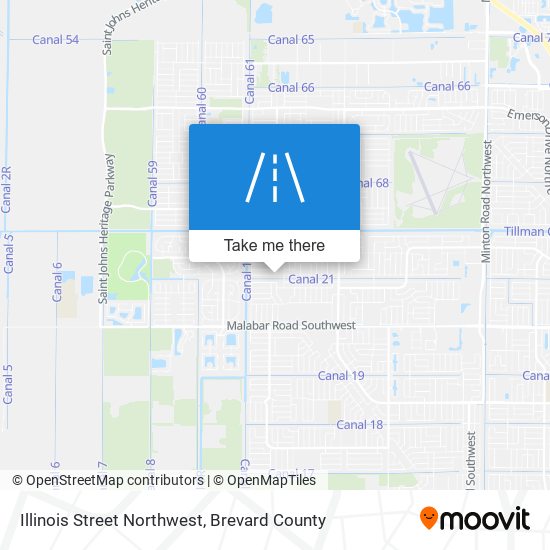 Illinois Street Northwest map