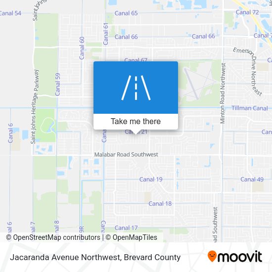 Jacaranda Avenue Northwest map