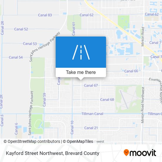 Mapa de Kayford Street Northwest