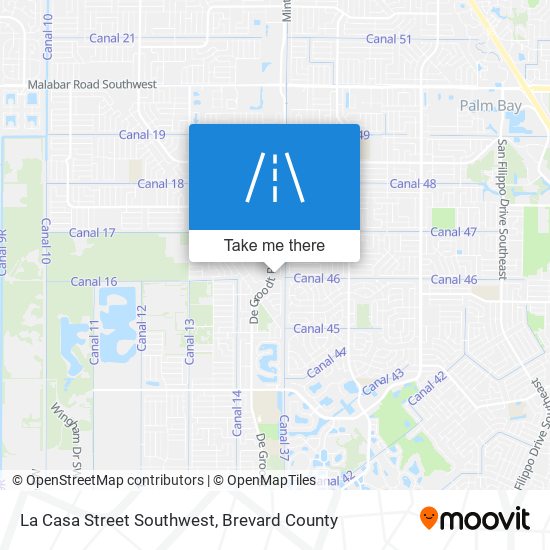 La Casa Street Southwest map