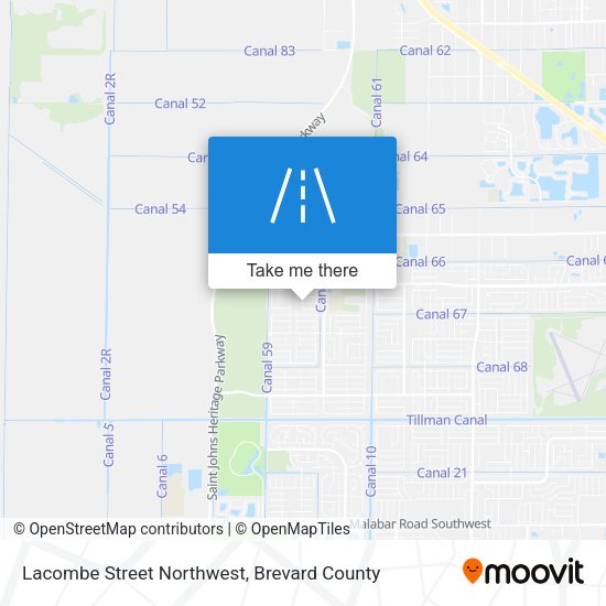 Lacombe Street Northwest map