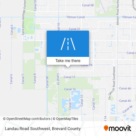 Landau Road Southwest map