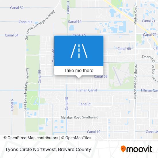 Mapa de Lyons Circle Northwest