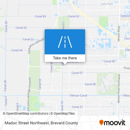 Mapa de Madoc Street Northwest