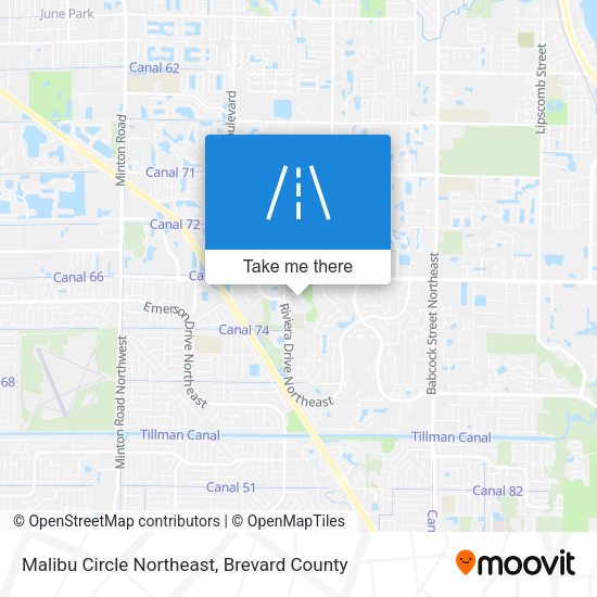 Malibu Circle Northeast map