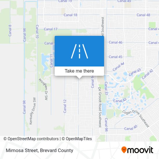 Mimosa Street map