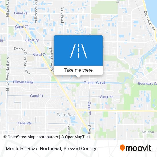Montclair Road Northeast map