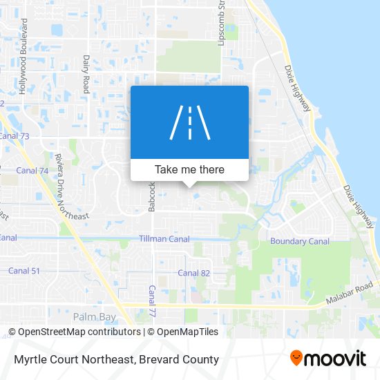 Mapa de Myrtle Court Northeast