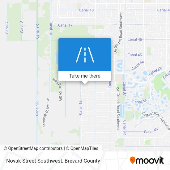 Mapa de Novak Street Southwest