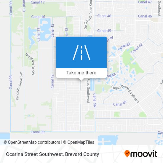 Ocarina Street Southwest map