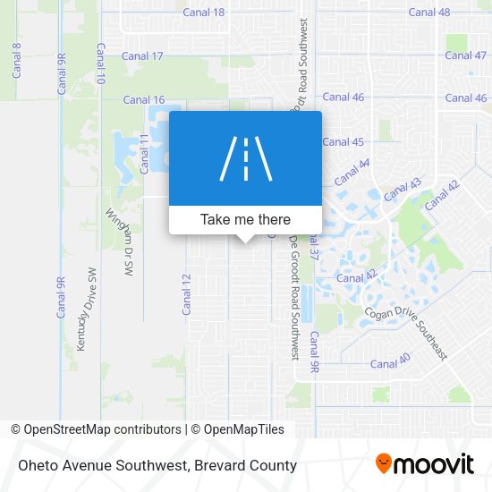 Oheto Avenue Southwest map