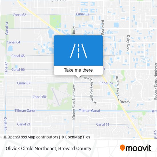 Mapa de Olivick Circle Northeast