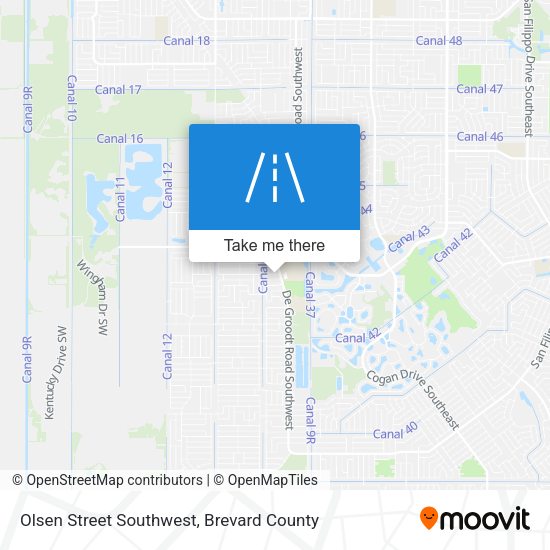 Olsen Street Southwest map