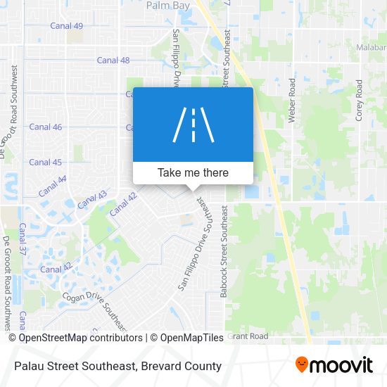Mapa de Palau Street Southeast