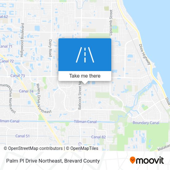 Palm Pl Drive Northeast map