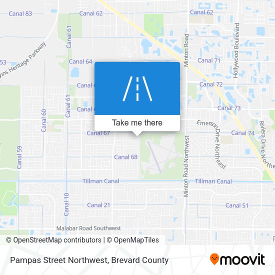 Mapa de Pampas Street Northwest