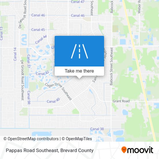 Pappas Road Southeast map
