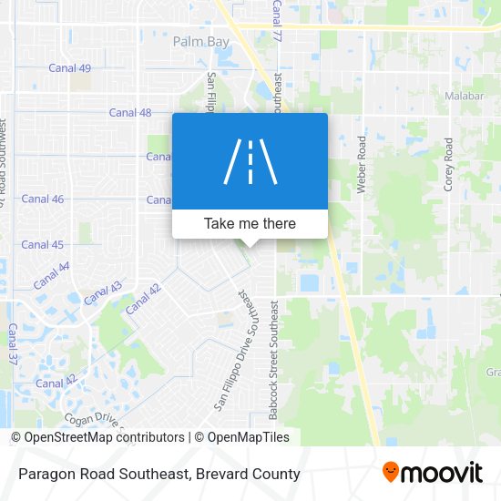 Paragon Road Southeast map