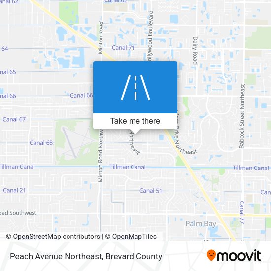 Peach Avenue Northeast map