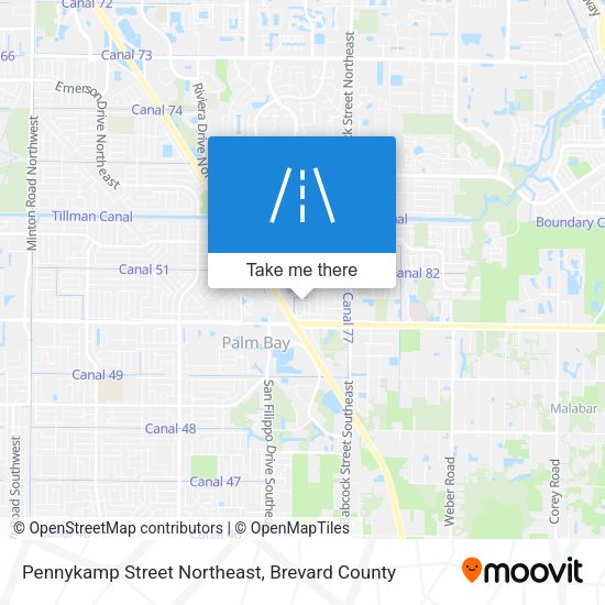 Mapa de Pennykamp Street Northeast