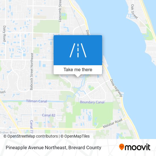 Mapa de Pineapple Avenue Northeast