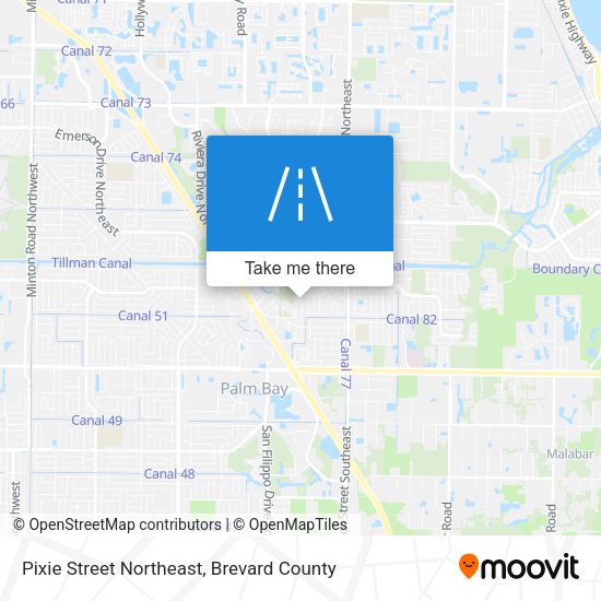 Mapa de Pixie Street Northeast