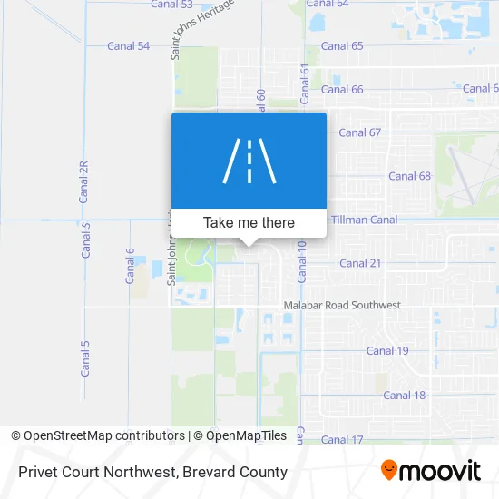 Privet Court Northwest map