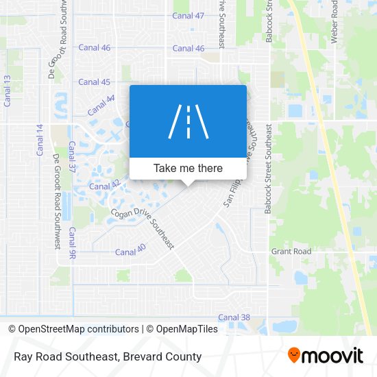 Ray Road Southeast map