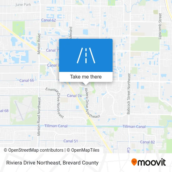 Riviera Drive Northeast map