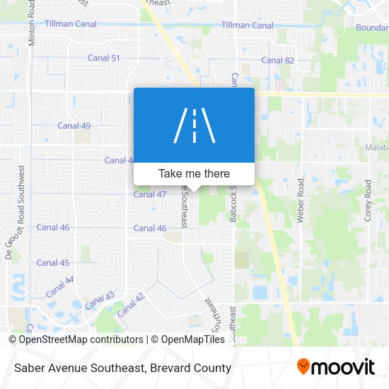 Saber Avenue Southeast map